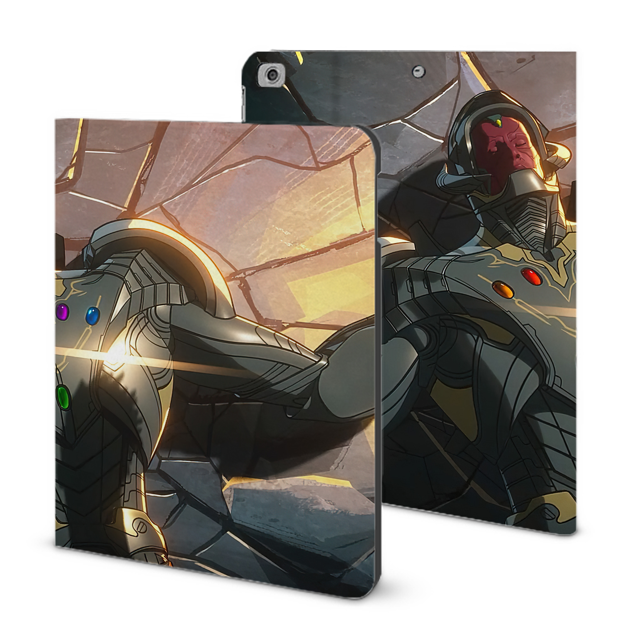 （画像用） アベンジャーズ The Avengers IPad ケース ブック型 PUレザー TPU 耐衝撃 軽量 薄型 ペン収納なし 全面保護 IPad 各モデル対応